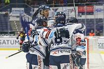 Utkání 37. kola hokejové extraligy: HC Vítkovice Ridera - HC Verva Litvínov, 17. ledna 2020 v Ostravě. Na snímku radost Vítkovic.