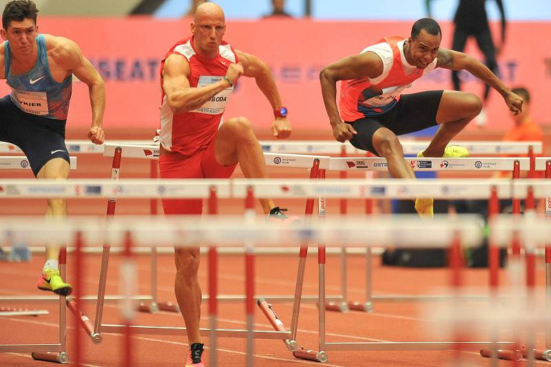 Mezinárodní halový atletický mítink EEA Czech Indoor Gala 25. ledna 2018 v Ostravě. (střed) Svoboda.