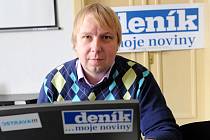 Lídr TOP 09 pro volby do ostravského zastupitelstva Aleš Juchelka během on-line rozhovoru se čtenáři Deníku.