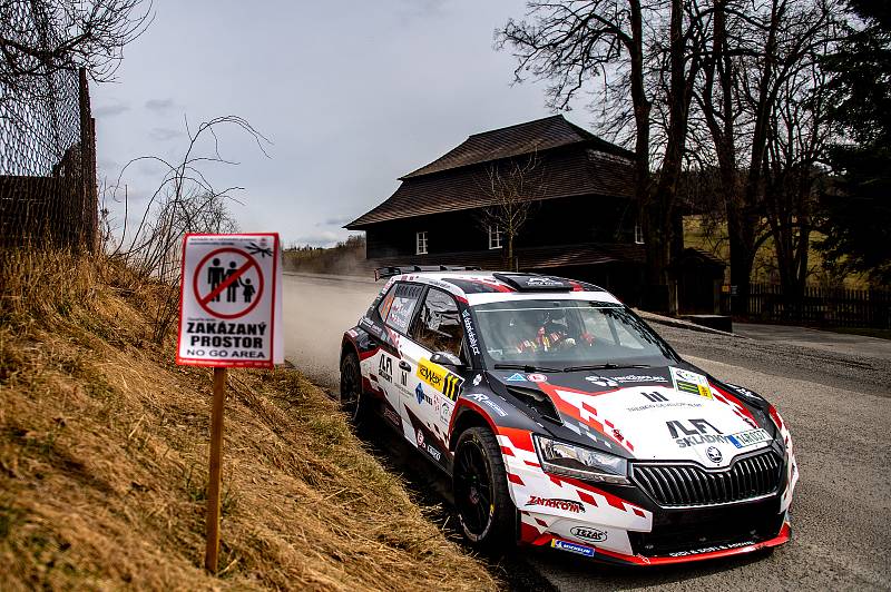 KOWAX Valašská Rally ValMez 2021. RZ Bystřička. 28. března 2021. Adolf Robert - Novák Petr.