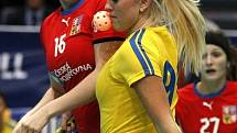 Mistrovství světa ve florbale žen v Ostravě, utkání Česko - Švédsko.