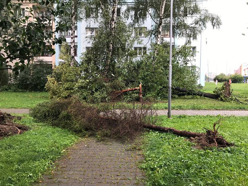 Následky bouře v Ostravě 26. srpna 2019