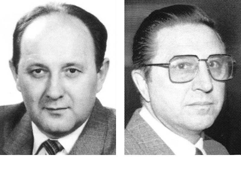 Vlevo někdejší šéf krajské správy SNB v Ostravě a krátkou dobu také federální ministr vnitra František Kincl. Posledním šéfem československé StB byl generál Alojz Lorenc (na snímku vpravo).