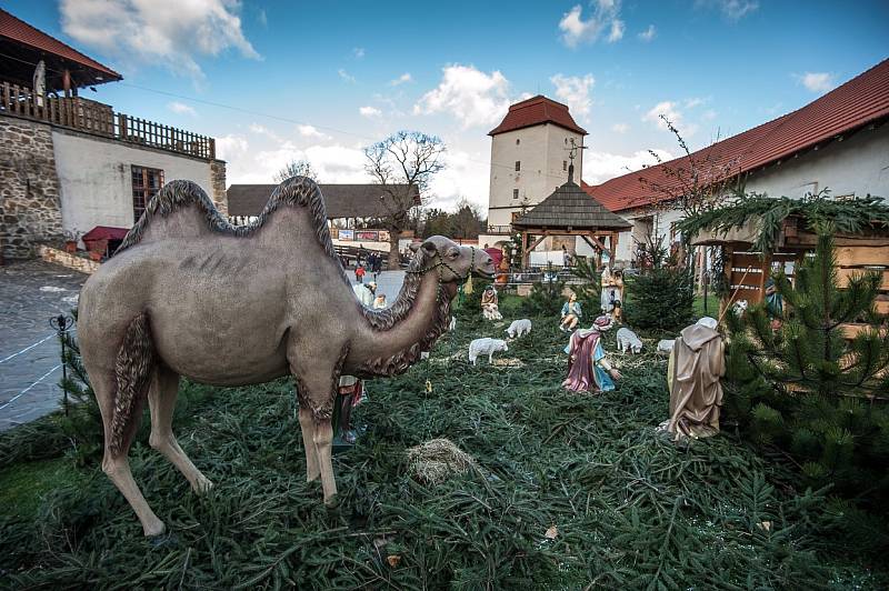 Tradiční výstava betlémů v areálu Slezskoostravského hradu. Ilustrační foto.