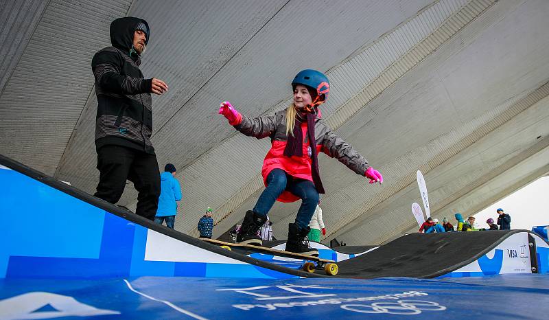 Olympijský festival v Ostravě, neděle 11. února 2018. Disciplína pumptrack.