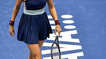 Tenisový turnaj žen WTA Agel Open 2022, 3. října 2022, Ostrava. Petra Kvitová (ČR) (na snímku) - Bernarda Peraová (USA).
