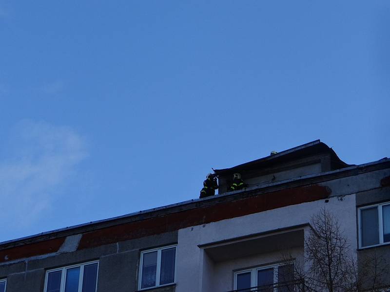 Zásah hasičů v Ostravě-Porubě