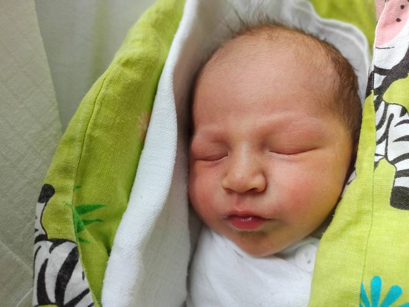 Matyáš Sikora, narozen 19. září 2021 v Třinci, míra 50 cm, váha 3750 g. Foto: Gabriela Hýblová