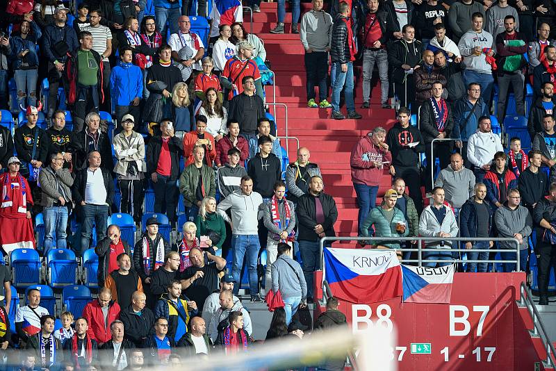 Utkání skupiny E kvalifikace mistrovství světa ve fotbale: Česko - Bělorusko, 2. září 2021 V Ostravě. Fanoušci.