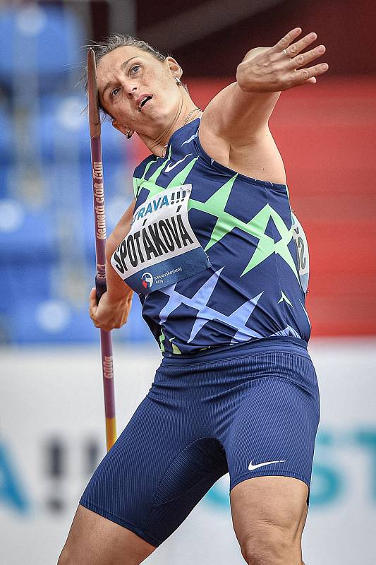 Zlatá tretra, atletický mítink kategorie Continental Tour - Gold, 19. května 2021 v Ostravě. Barbora Špotáková (CZE), oštěp ženy.