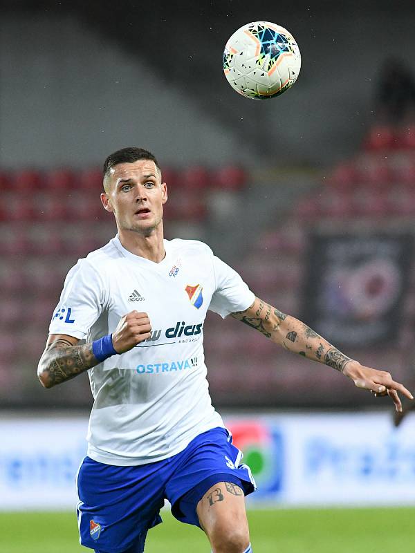 Roman Potočný z Ostravy dal na Spartě premiérový gól v dresu Baníku - FORTUNA:LIGA - Skupina o titul - 2. kolo, AC Sparta Praha - FC Baník Ostrava, 23. června 2020 v Praze.