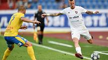 Utkání 3. kola první fotbalové ligy: FC Baník Ostrava - FK Teplice, 26. července 2019 v Ostravě. Na snímku (zleva) Tomáš Vondrášek a Jiří Fleišman.