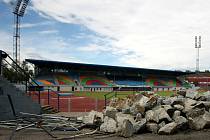 Městský stadion ve Vítkovicích prochází rekonstrukcí.