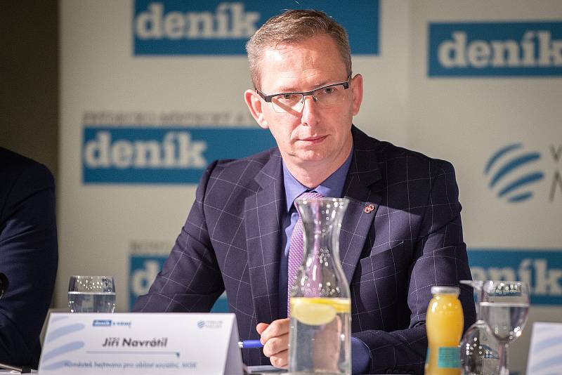 Jiří Navrátil na akci Deníku Setkání s hejtmanem, říjen 2019 v Multifunkční aule Gong v Dolních Vítkovicích.