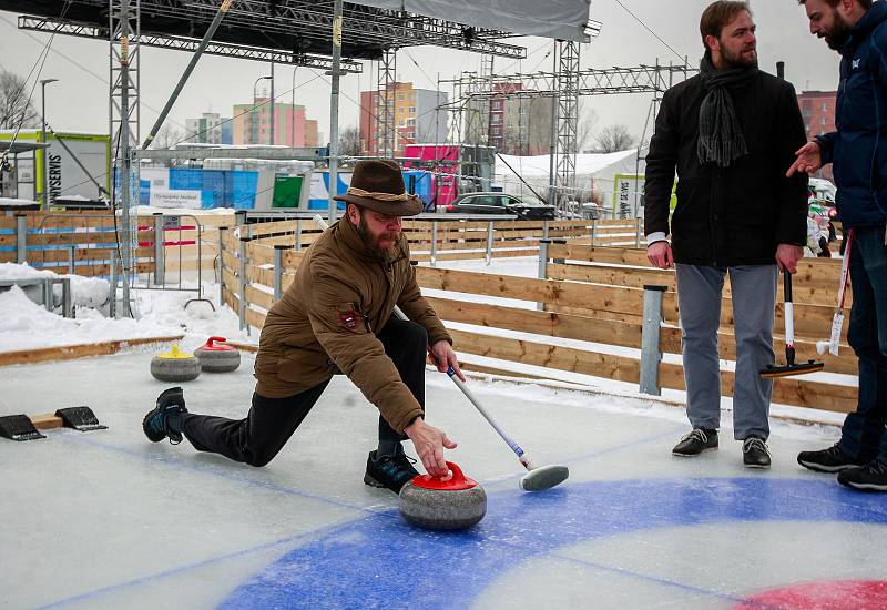 Zahájení olympijského festivalu u Ostravar Arény v Ostravě.