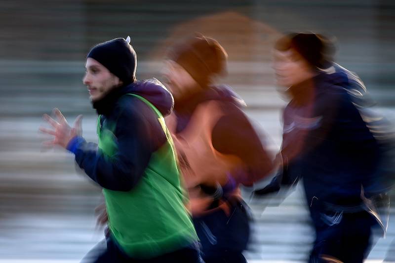 Zimní příprava FC Baníku Ostrava, 3. ledna 2019 v Ostravě. Na snímku (vlevo) Nemanja Kuzmanovič.