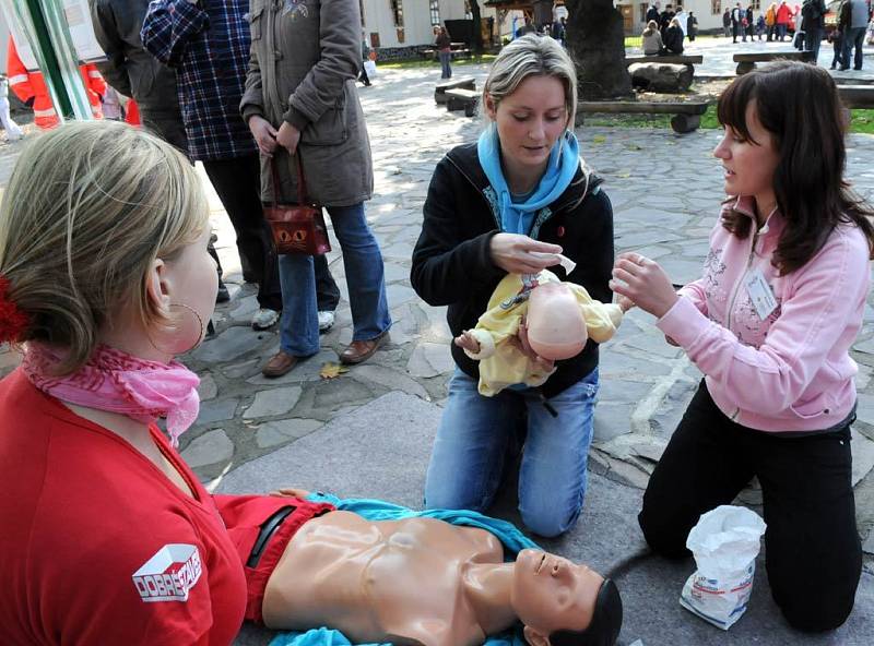 V neděli se tu konal první ročník akce Záchranného týmu Českého červeného kříže Ostrava nazvané Hrad žije první pomocí