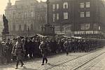 Německá vojska předvedla na Hlavním ostravském náměstí 15. března triumfální pochod na oslavu obsazení Moravské Ostravy.
