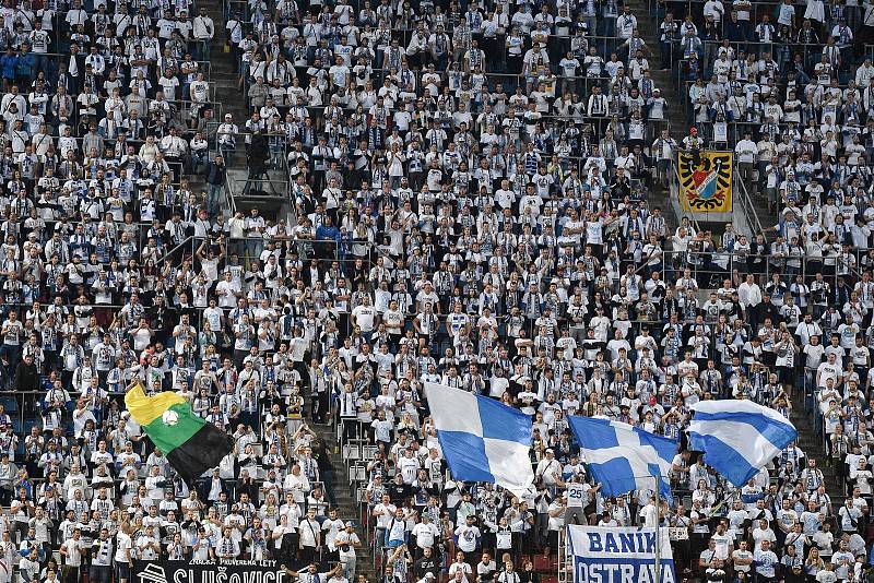 Fanoušci Baníku v Olomouci.