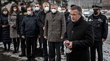 Pietní akt k uctění památky obětí vražedného útoku ve FNO (ze dne 10. prosince 2019), 10. prosince 2021 v Ostravě. Pomocný biskup Martin David.