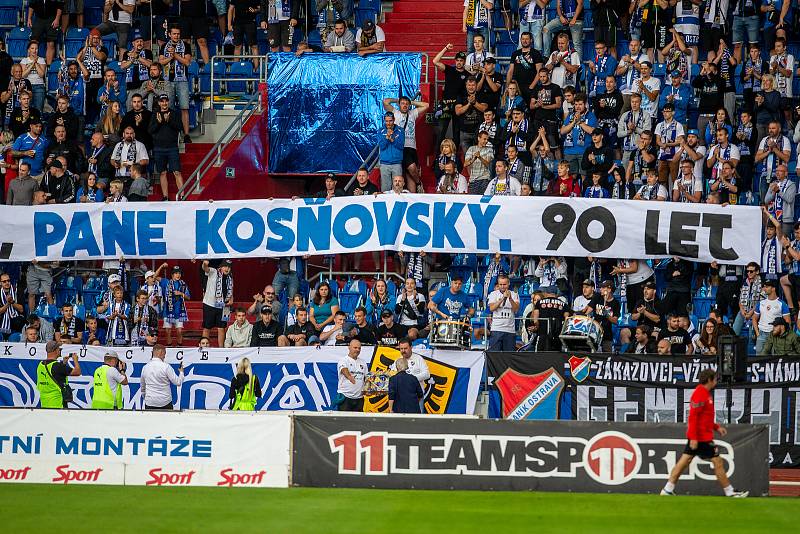 Utkání 6. kola první fotbalové ligy: Baník Ostrava - Zbrojovka Brno, 31. srpen 2022, Ostrava. Zleva