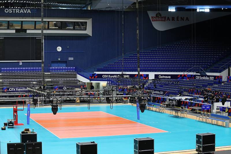Ostravar Aréna je na mistrovství Evropy volejbalistů nachystaná. První bitvy v základní skupině B se rozhoří v pátek.