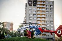 Zásah záchranářů u požáru v Bohumíně, 8. srpna 2020.