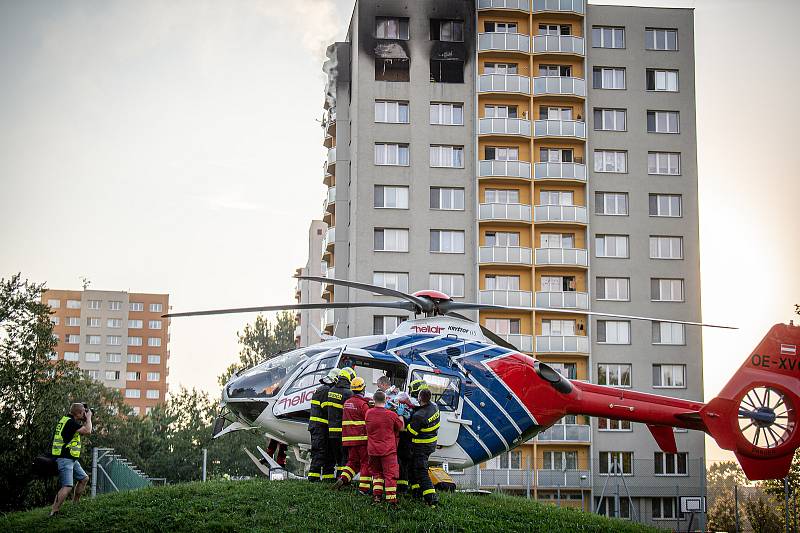 Požár výškového domu, 8. srpna 2020 V Bohumíně.