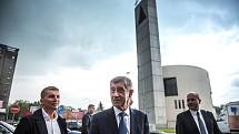 Andrej Babiš při setkání s občany u kostela Sv. Ducha v Ostravě - Zábřehu.