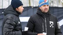 První přípravný zápas Tipsport ligy: Baník Ostrava - 1.SK Prostějov, 8. ledna 2019 v Orlové. Na snímku zleva Marek Jankulovski a majitel Baníku Ostrava Václav Brabec.