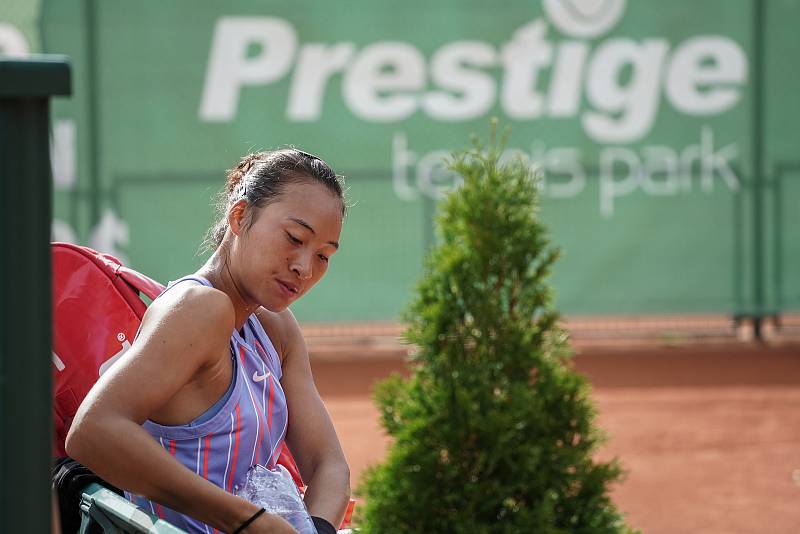 Sedmnáctiletá čínská tenistka Čeng Čchin-wen vyhrála v neděli 20. září turnaj Frýdek-Místek Open Cup s dotací 25 tisíc dolarů. Foto: Frýdek-Místek Open Cup/Pavel Sonnek