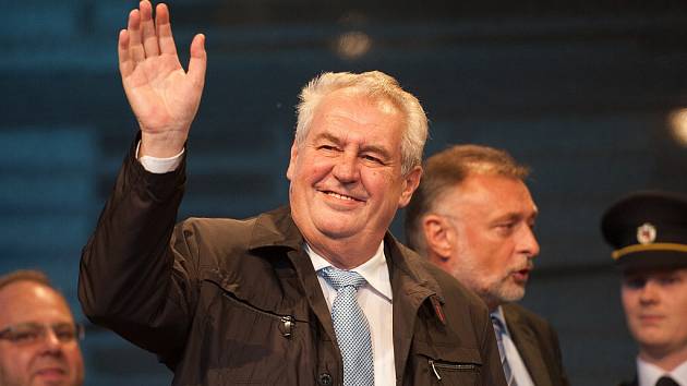 Prezident Miloš Zeman při návštěvě Moravskoslezského kraje.