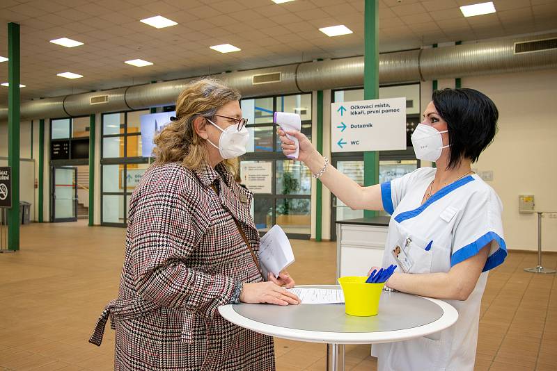 Očkovací centrum na Černé louce, 1. Března 2021 v Ostravě.