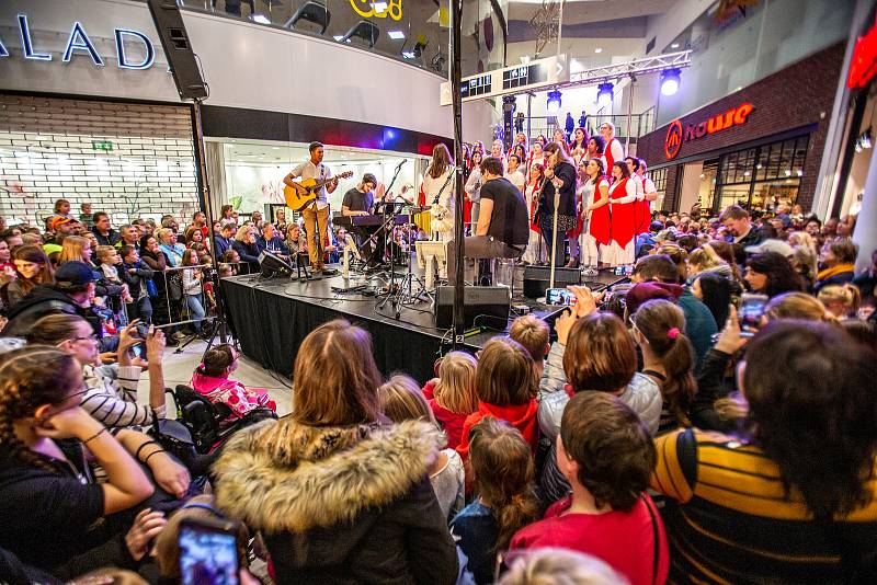 Ewa Farna rozsvítila vánoční strom v obchodním centru Avion Shopping Park, 16. listopadu 2019 v Ostravě.