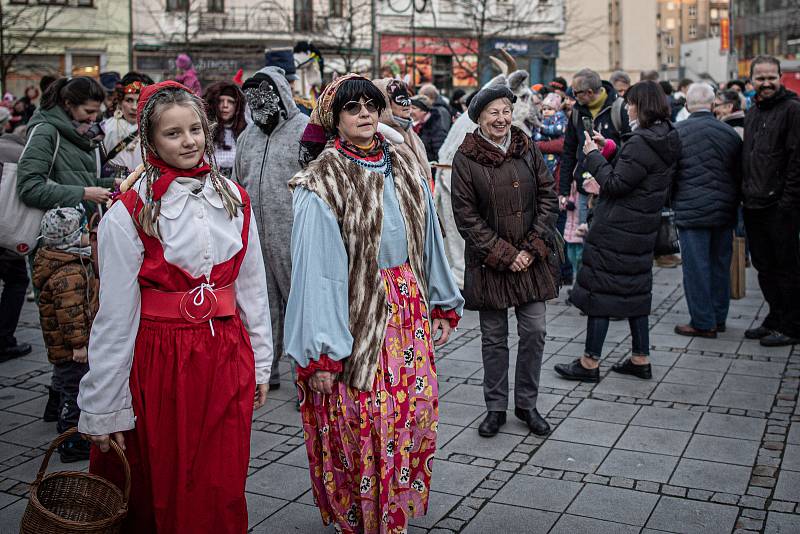 Masopustní průvod, 1. března 2022 v Ostravě.