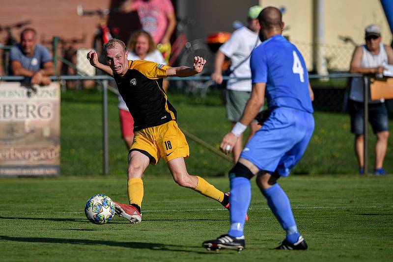 Fotbalový zápas MOL CUPu Bohumín - Hlučín, 17. srpna 2022, Bohumín.