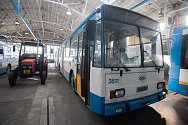 Trolejbusy s označením 14Tr a 15Tr, a nízkopodlažní typ 27Tr Solaris který vyjede naposled o víkendu 3-4. března, snímek ze dne 1. března 2018 v Ostravě.