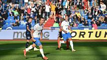 Utkání 11. kola první fotbalové ligy: FC Baník Ostrava - FC Slovácko, 16. října 2021 v Ostravě. Daniel Tetour z Ostravy oslavuje gól.