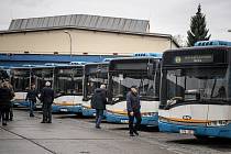 Dopravní podnik Ostrava (DPO) daroval sedm autobusů ukrajinskému městu Konotop, 5. listopadu 2022, Ostrava.