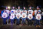 Mikulášský trojboj (HC Vítkovice Ridera - FC Baník Ostrava) v areálu Skalka Family Park, 3. prosince 2019 v Ostravě.