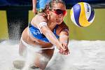 Turnaj Světové série Ostrava Beach Open, 21. června 2018, na snímku Martina Bonnerová