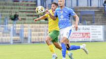 Fotbalová příprava Baník Ostrava (v modrém) - MŠK Žilina 1:3. Hráno v Havířově 9. července 2022.