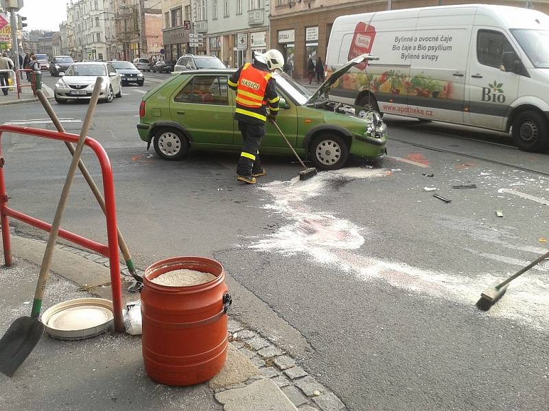 Úterní nehoda v centru Ostravy