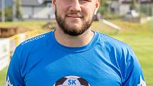 Fotbalový klub - Spolek SK Brušperk, 26. srpna 2020 v Brušperku. Daniel Vrána (útočník)