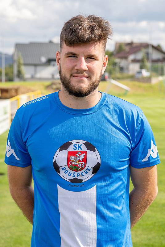 Fotbalový klub - Spolek SK Brušperk, 26. srpna 2020 v Brušperku. Daniel Vrána (útočník)