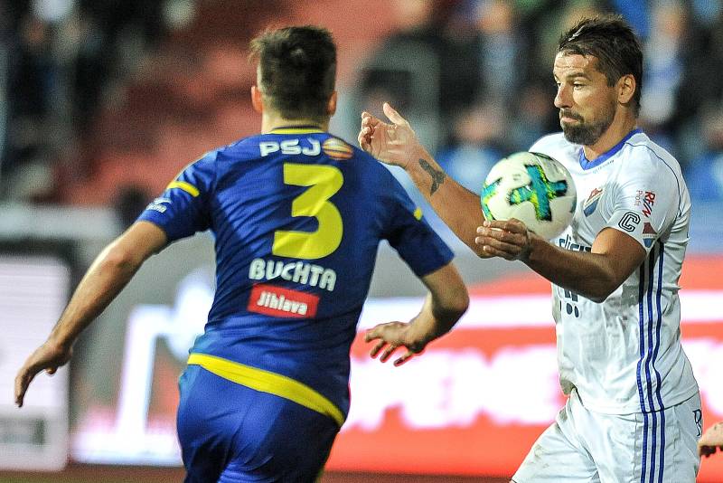 Utkání 22. kola první fotbalové ligy: FC Baník Ostrava - 1. FC Vysočina Jihlava, 30. března 2018 v Ostravě.