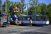 V Ostravě zahořela tramvaj a musela být odstavena.
