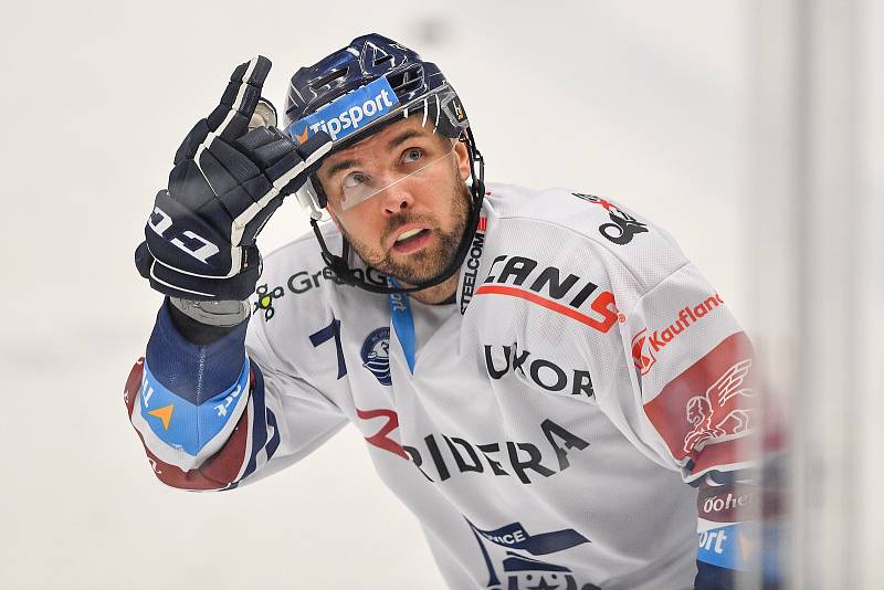 Utkání 40. kola hokejové extraligy: HC Vítkovice Ridera - HC Litvínov, 22. ledna 2023, Ostrava. Roberts Bukarts z Vítkovic.