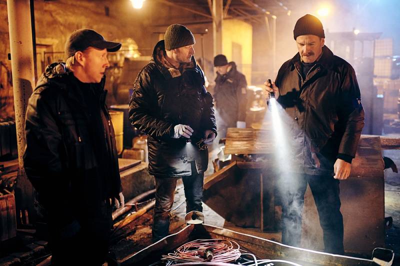 Snímek z natáčení druhého dílu krimiseriálu České televize Místo činu Ostrava.