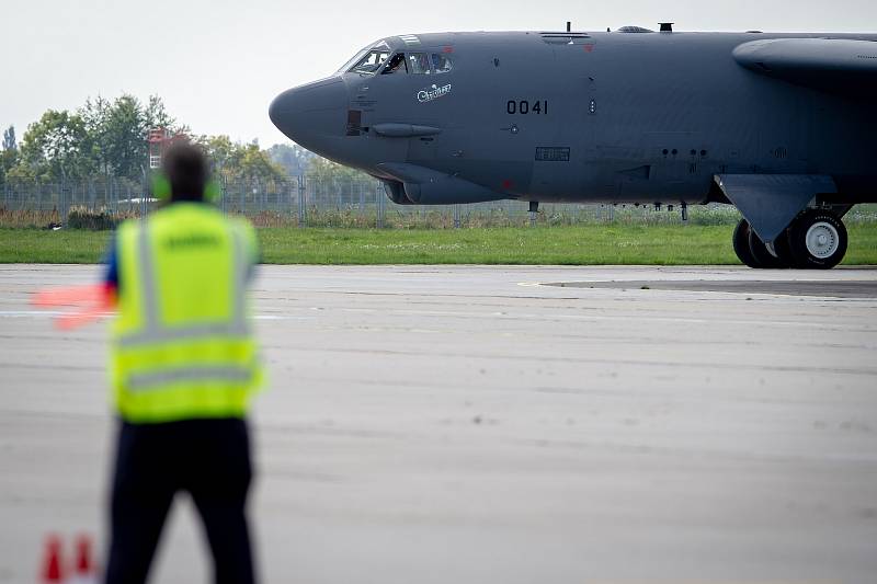 Přílet amerického bombardéru B-52 Stratofortress, 17. září 2019 v Mošnově.